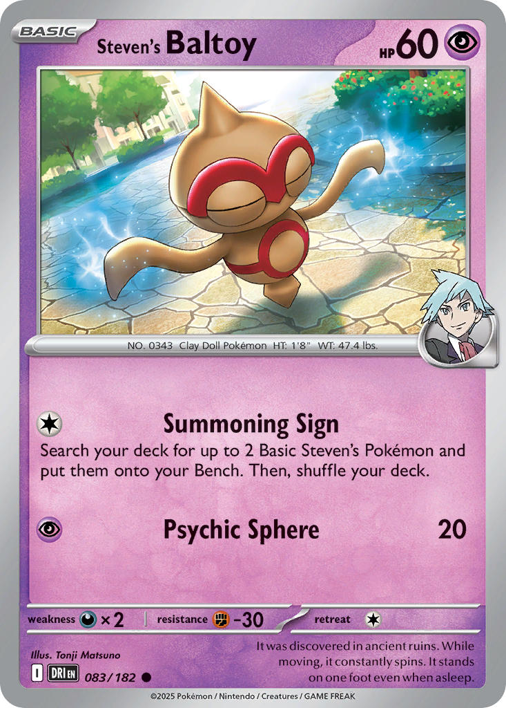 Steven's Baltoy 083/182 - POKEMON SCARLET & VIOLET: DESTINED RIVALS - Pokemon Single Card