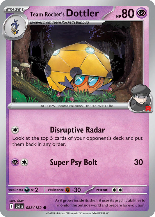 Team Rocket's Dottler 088/182 - POKEMON SCARLET & VIOLET: DESTINED RIVALS