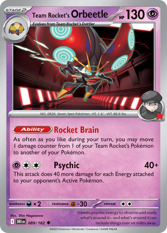 Team Rocket's Orbeetle 089/182 - POKEMON SCARLET & VIOLET: DESTINED RIVALS