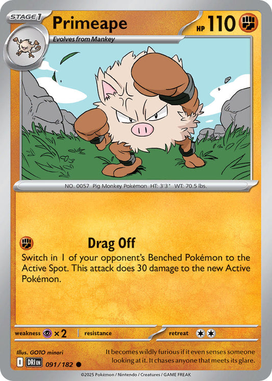 Primeape 091/182 - POKEMON SCARLET & VIOLET: DESTINED RIVALS