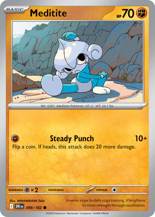 Meditite 099/182 - POKEMON SCARLET & VIOLET: DESTINED RIVALS
