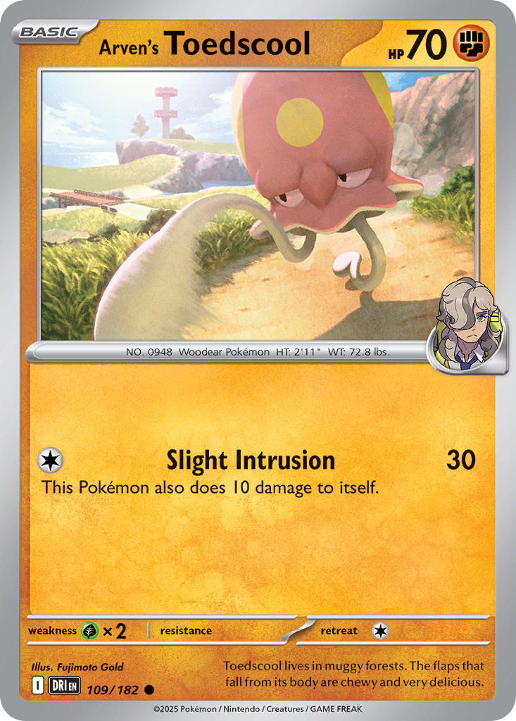 Arven's Toedscool 109/182 - POKEMON SCARLET & VIOLET: DESTINED RIVALS - Pokemon Single Card