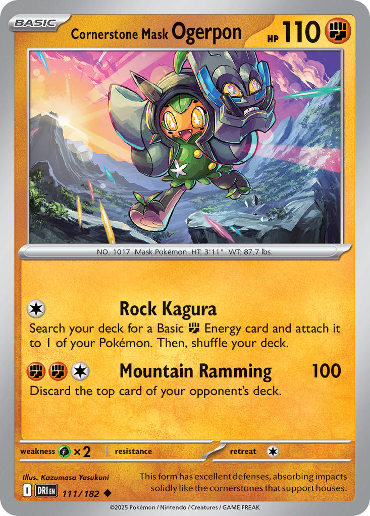 Cornerstone Mask Ogerpon 111/182 - POKEMON SCARLET & VIOLET: DESTINED RIVALS