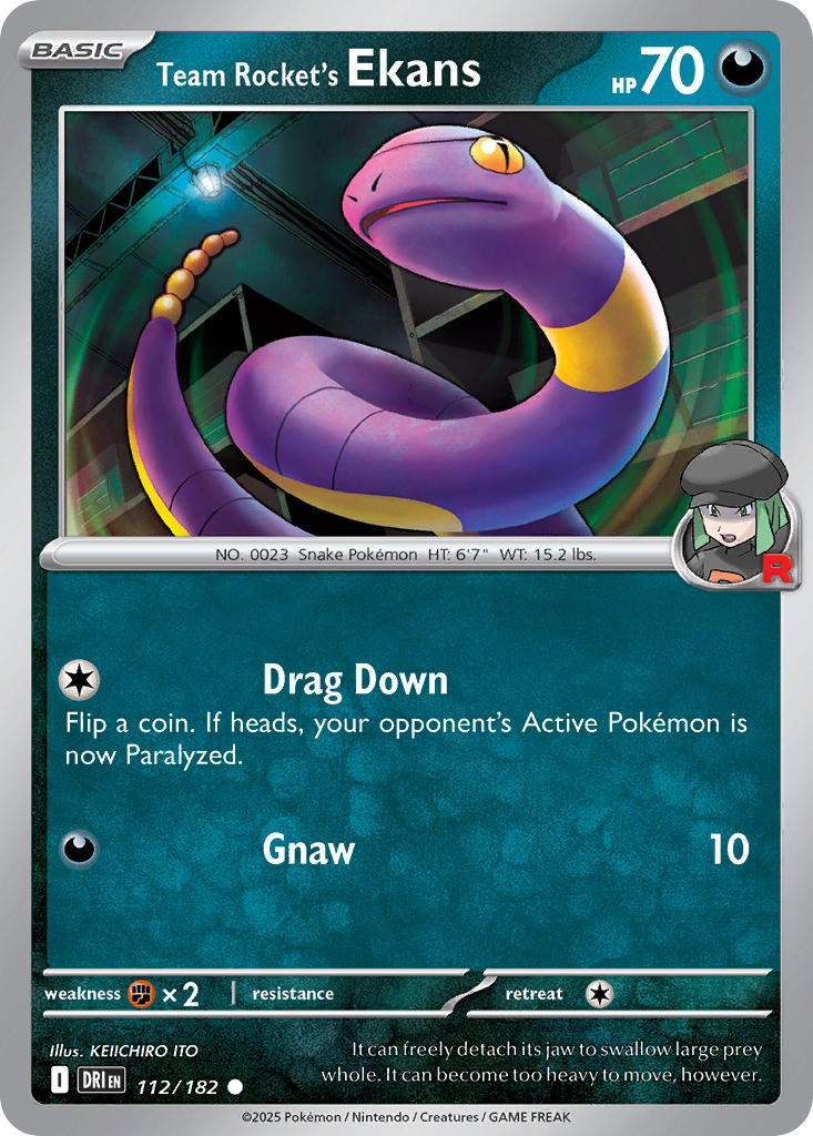 Team Rocket's Ekans 112/182 - POKEMON SCARLET & VIOLET: DESTINED RIVALS