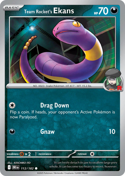 Team Rocket's Ekans 112/182 - POKEMON SCARLET & VIOLET: DESTINED RIVALS