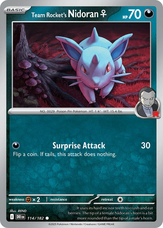Team Rocket's Nidoran ♀ 114/182 - POKEMON SCARLET & VIOLET: DESTINED RIVALS