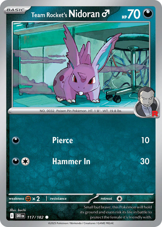 Team Rocket's Nidoran ♂ 117/182 - POKEMON SCARLET & VIOLET: DESTINED RIVALS