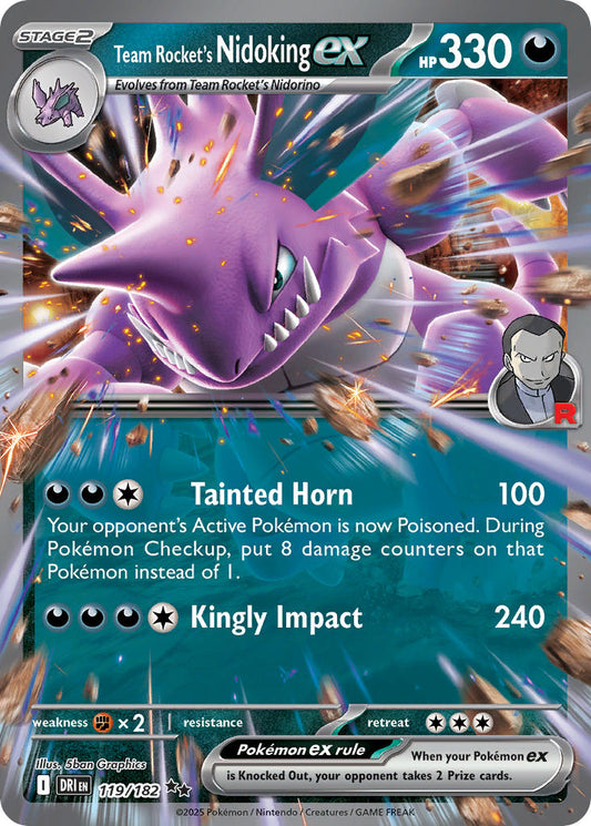 Team Rocket's Nidoking ex 119/182 - POKEMON SCARLET & VIOLET: DESTINED RIVALS