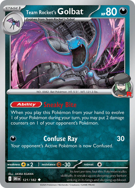 Team Rocket's Golbat 121/182 - POKEMON SCARLET & VIOLET: DESTINED RIVALS