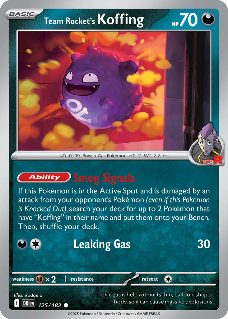 Team Rocket's Koffing 125/182 - POKEMON SCARLET & VIOLET: DESTINED RIVALS - Pokemon Single Card