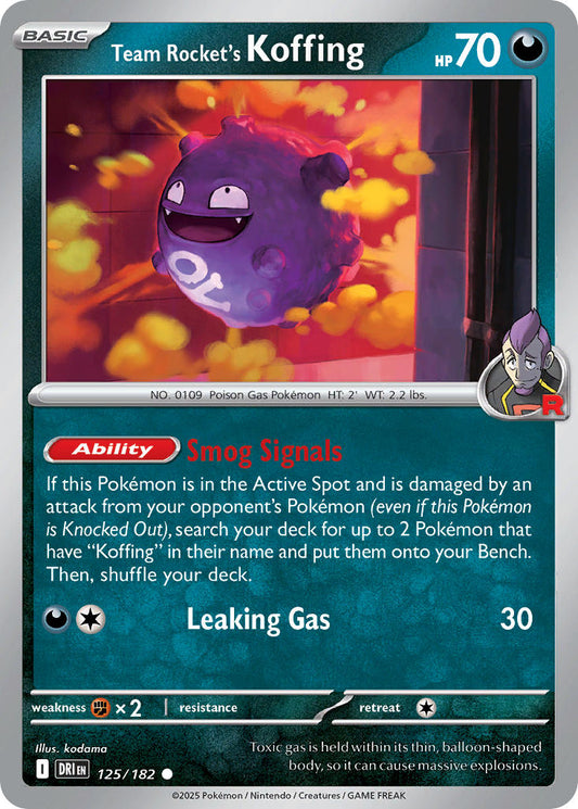 Team Rocket's Koffing 125/182 - POKEMON SCARLET & VIOLET: DESTINED RIVALS
