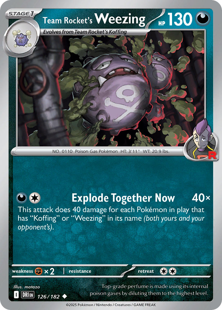 Team Rocket's Weezing 126/182 - POKEMON SCARLET & VIOLET: DESTINED RIVALS - Pokemon Single Card