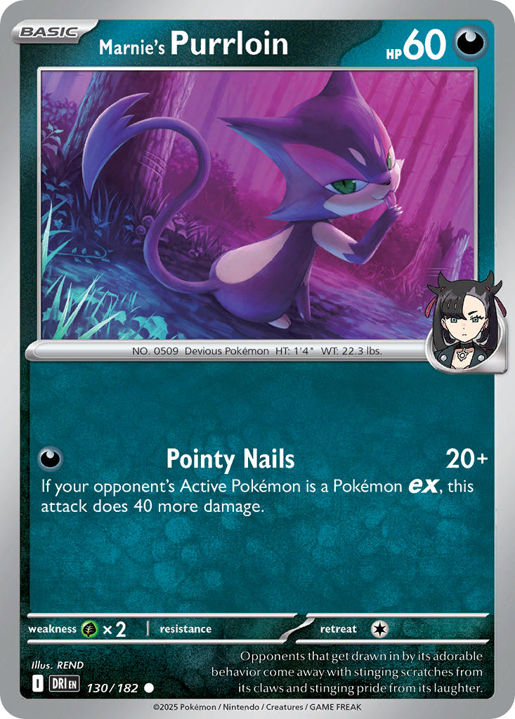 Marnie's Purloin 130/182 - POKEMON SCARLET & VIOLET: DESTINED RIVALS - Pokemon Single Card