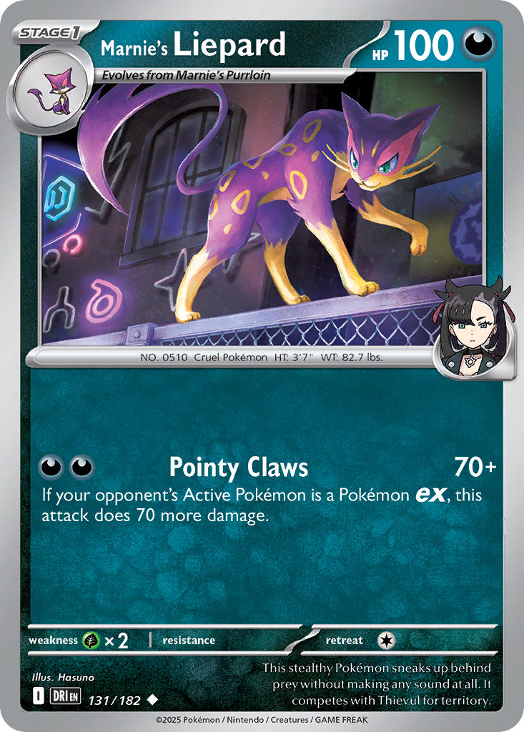 Marnie's Liepard 131/182 - POKEMON SCARLET & VIOLET: DESTINED RIVALS