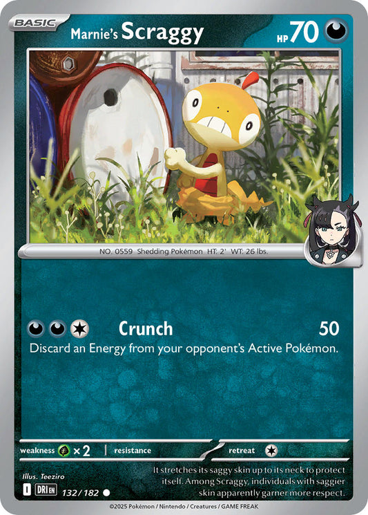 Marnie's Scraggy 132/182 - POKEMON SCARLET & VIOLET: DESTINED RIVALS