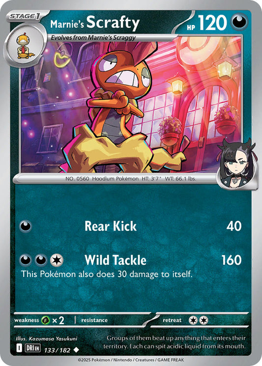 Marnie's Scrafty 133/182 - POKEMON SCARLET & VIOLET: DESTINED RIVALS