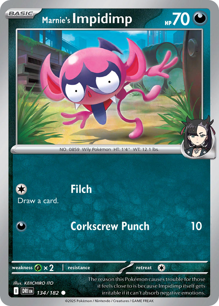 Marnie's Impidimp 134/182 - POKEMON SCARLET & VIOLET: DESTINED RIVALS - Pokemon Single Card
