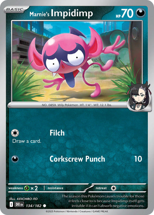 Marnie's Impidimp 134/182 - POKEMON SCARLET & VIOLET: DESTINED RIVALS