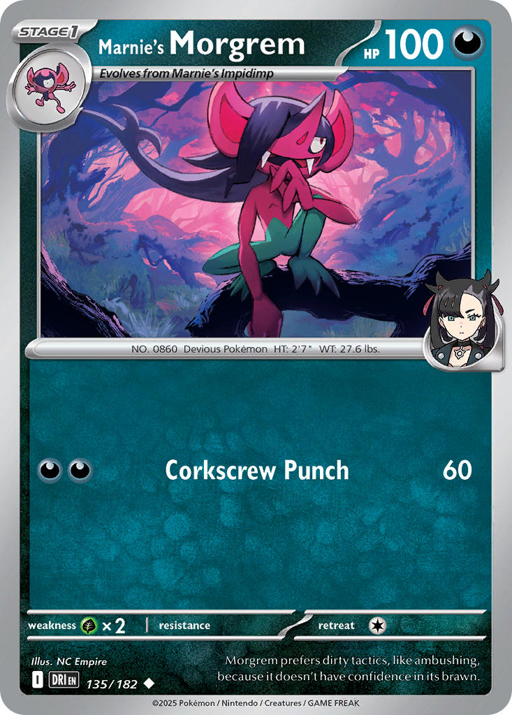 Marnie's Morgrem 135/182 - POKEMON SCARLET & VIOLET: DESTINED RIVALS