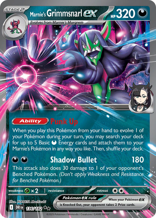 Marnie's Grimmsnarl ex 136/182 - POKEMON SCARLET & VIOLET: DESTINED RIVALS