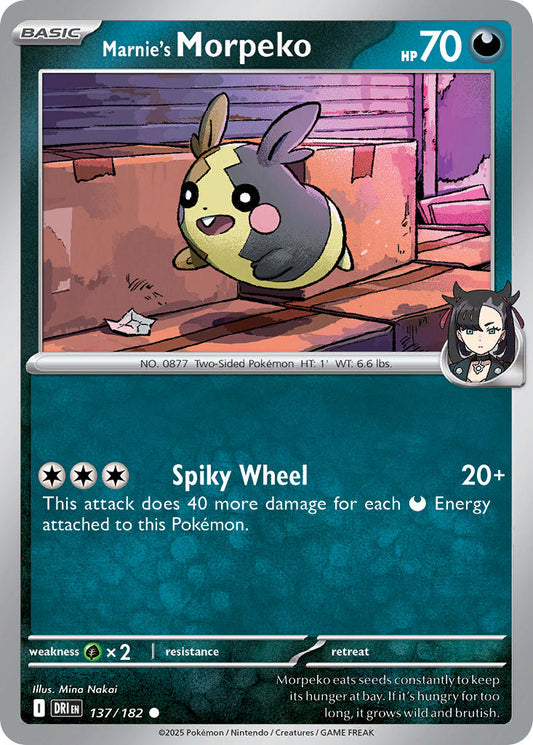 Marnie's Morpeko 137/182 - POKEMON SCARLET & VIOLET: DESTINED RIVALS