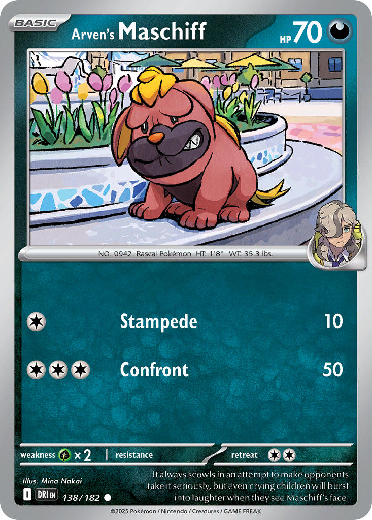 Arven's Maschiff 138/182 - POKEMON SCARLET & VIOLET: DESTINED RIVALS - Pokemon Single Card