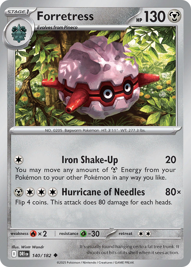 Forretress 140/182 - POKEMON SCARLET & VIOLET: DESTINED RIVALS - Pokemon Single Card
