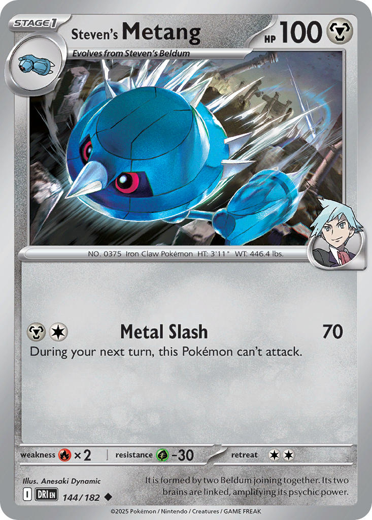 Steven's Metang 144/182 - POKEMON SCARLET & VIOLET: DESTINED RIVALS