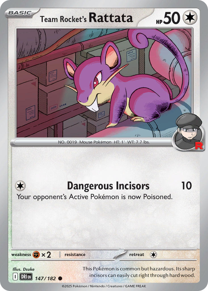 Team Rocket's Rattata 147/182 - POKEMON SCARLET & VIOLET: DESTINED RIVALS - Pokemon Single Card