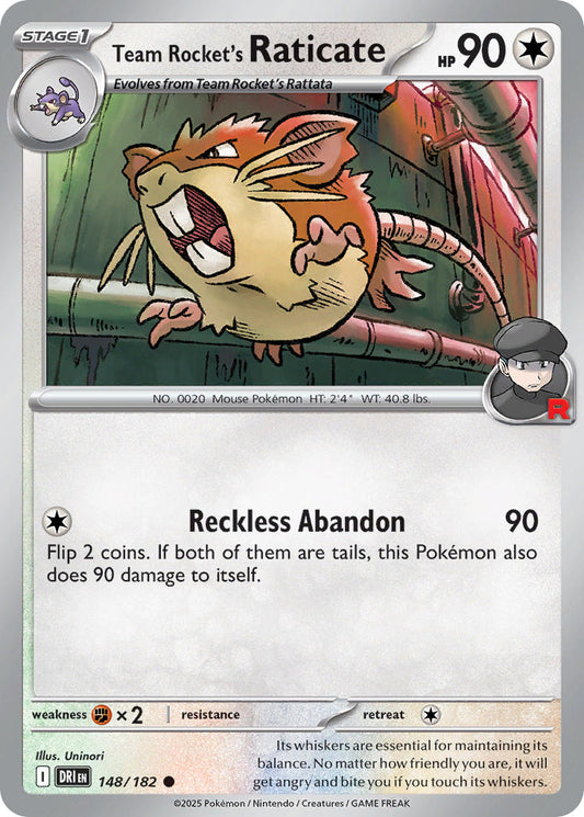 Team Rocket's Raticate 148/182 - POKEMON SCARLET & VIOLET: DESTINED RIVALS