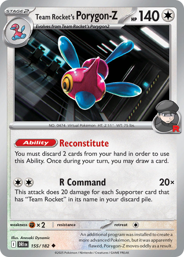 Team Rocket's Porygon-Z 155/182 - POKEMON SCARLET & VIOLET: DESTINED RIVALS
