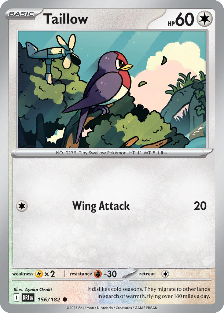 Taillow 156/182 - POKEMON SCARLET & VIOLET: DESTINED RIVALS