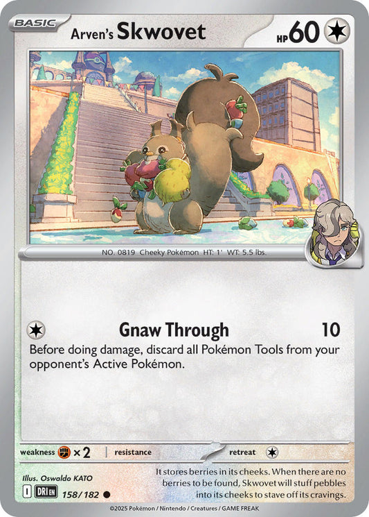 Arven's Skwovet 158/182 - POKEMON SCARLET & VIOLET: DESTINED RIVALS
