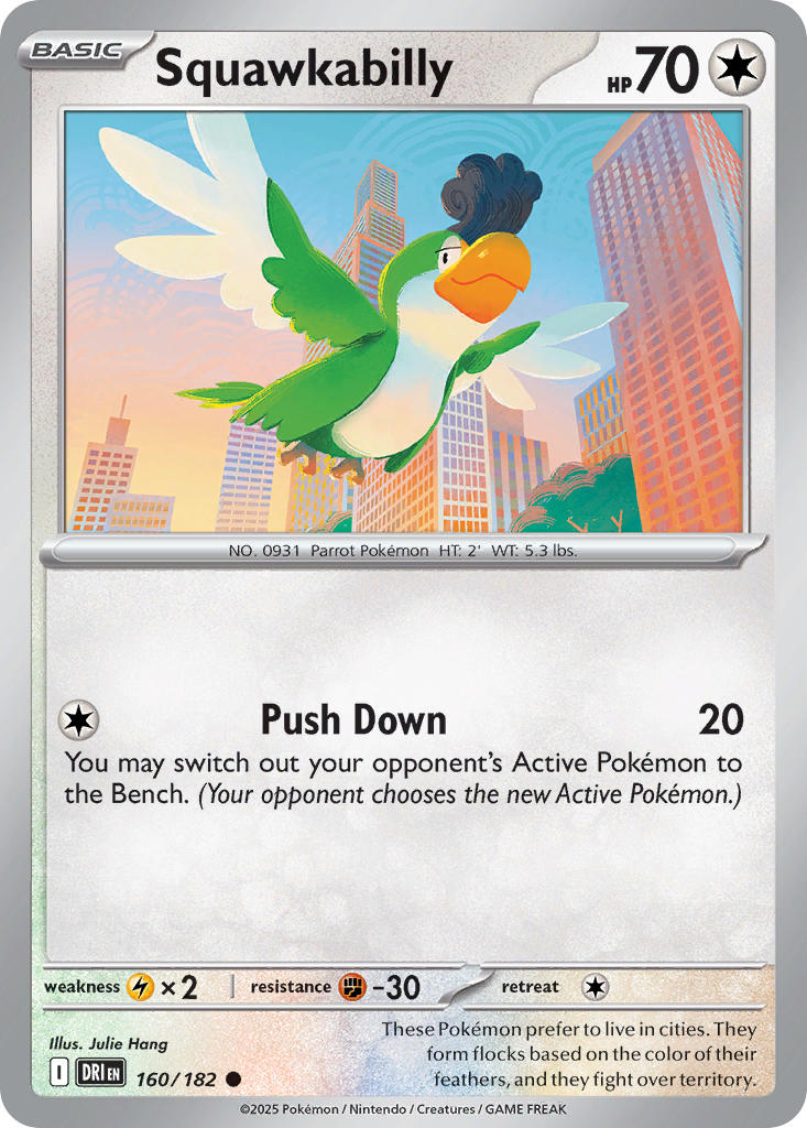 Squawkabilly 160/182 - POKEMON SCARLET & VIOLET: DESTINED RIVALS - Pokemon Single Card