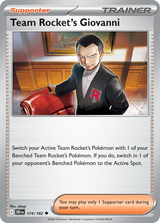 Team Rocket's Giovanni 174/182 - POKEMON SCARLET & VIOLET: DESTINED RIVALS
