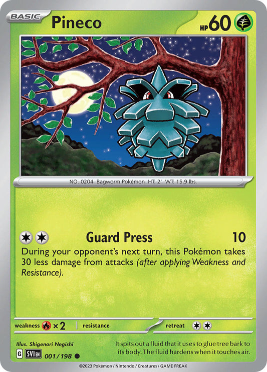 Pineco 001/198 - POKEMON SCARLET & VIOLET: BASE SET - Pokemon Single Card