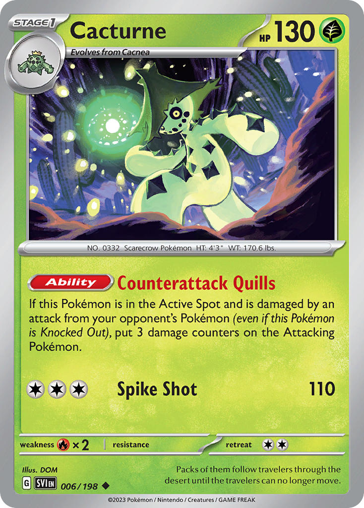 Cacturne 006/198 - POKEMON SCARLET & VIOLET: BASE SET - Pokemon Single Card