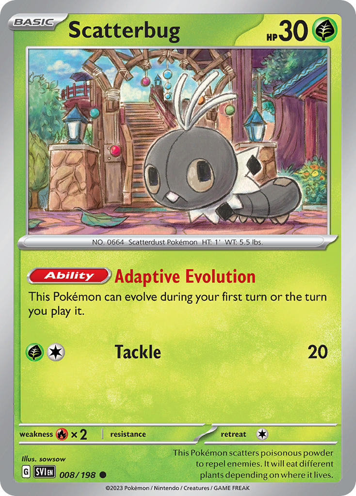 Scatterbug 008/198 - POKEMON SCARLET & VIOLET: BASE SET - Pokemon Single Card