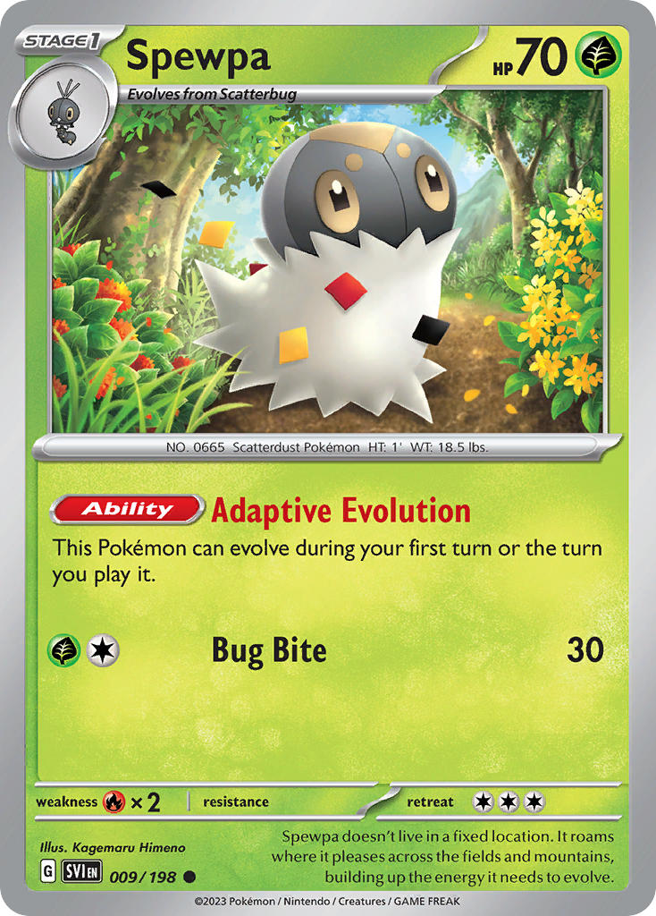 Spewpa 009/198 - POKEMON SCARLET & VIOLET: BASE SET - Pokemon Single Card