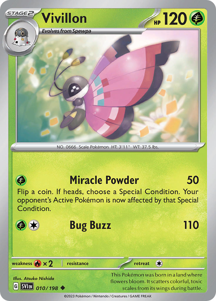 Vivillon 010/198 - POKEMON SCARLET & VIOLET: BASE SET - Pokemon Single Card