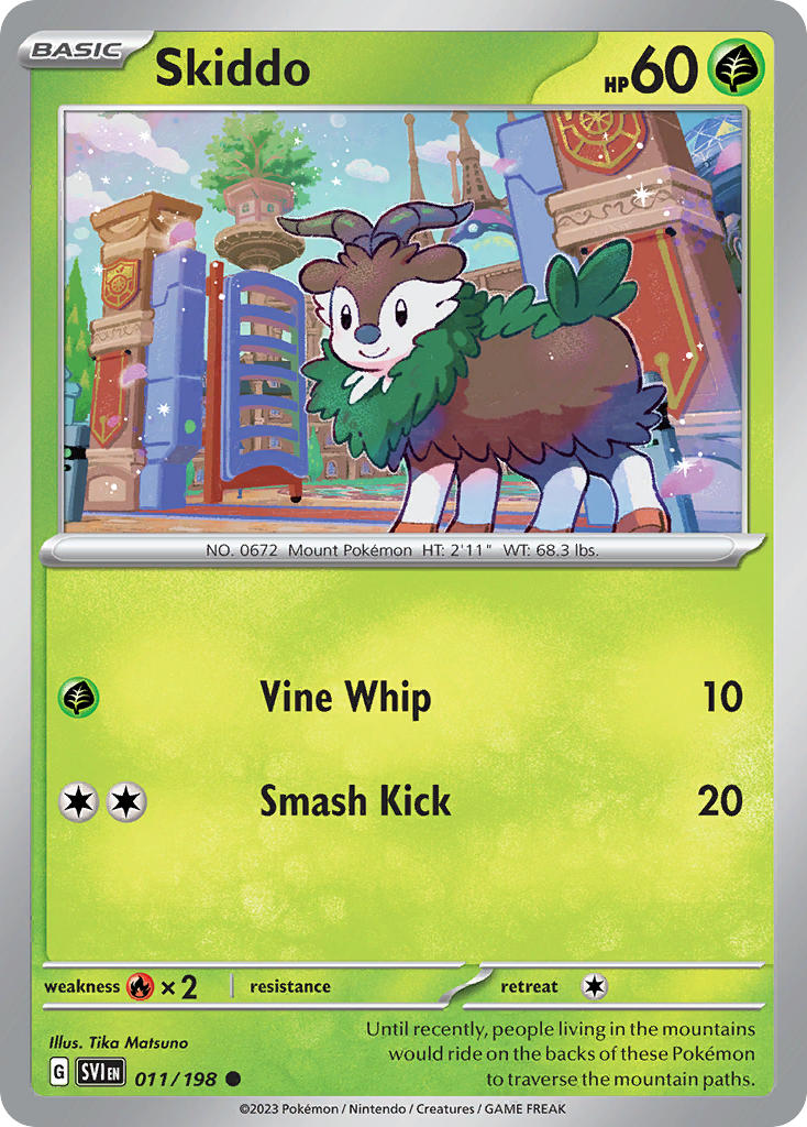 Skiddo 011/198 - POKEMON SCARLET & VIOLET: BASE SET - Pokemon Single Card