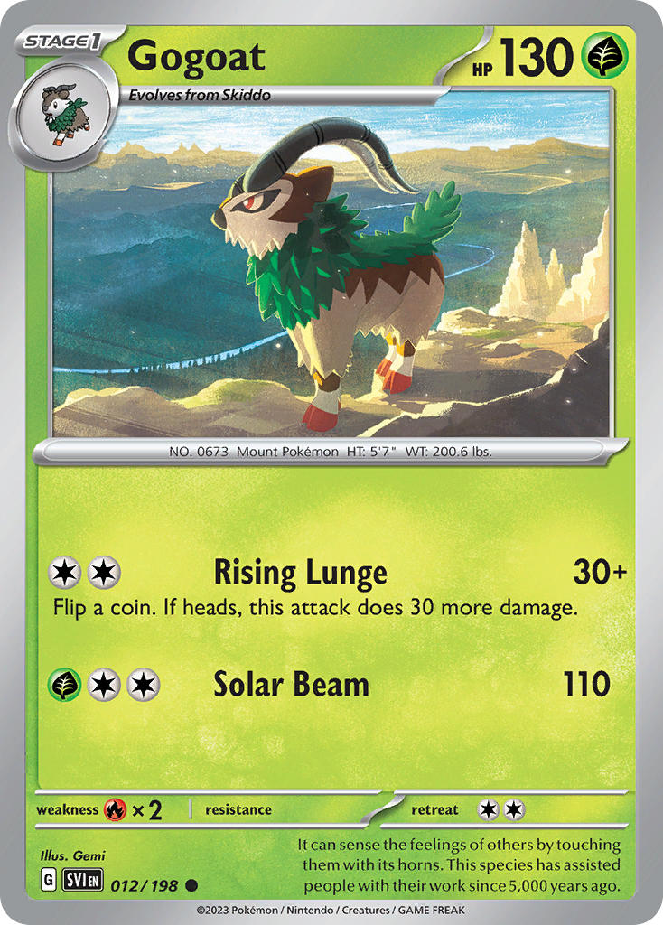 Gogoat 012/198 - POKEMON SCARLET & VIOLET: BASE SET - Pokemon Single Card