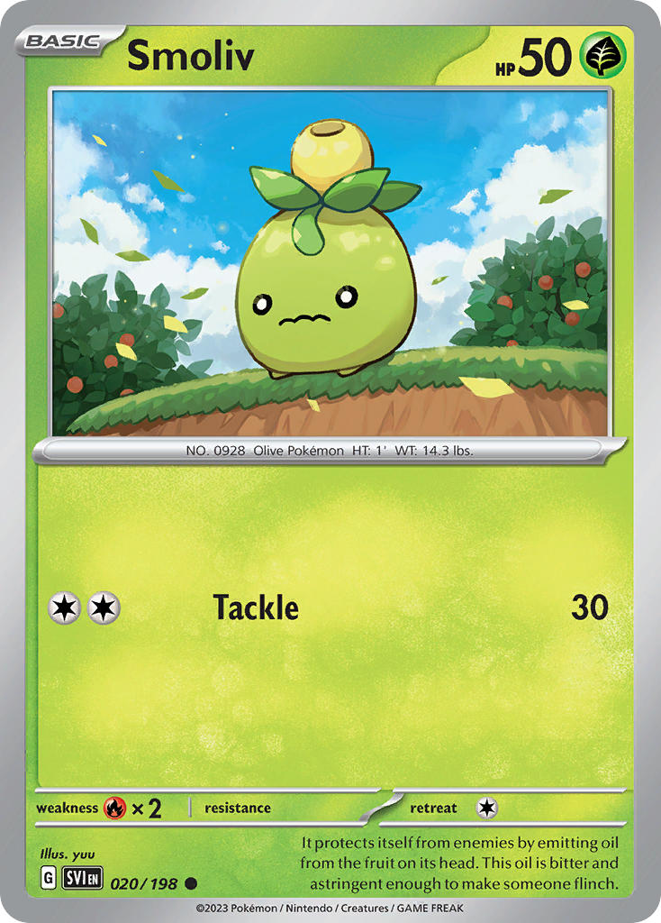 Smoliv 020/198 - POKEMON SCARLET & VIOLET: BASE SET - Pokemon Single Card