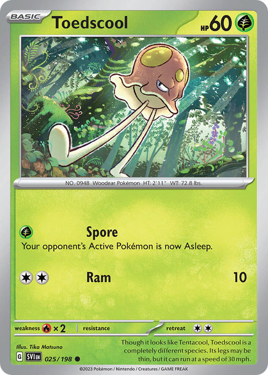 Toedscool 025/198 - POKEMON SCARLET & VIOLET: BASE SET - Pokemon Single Card