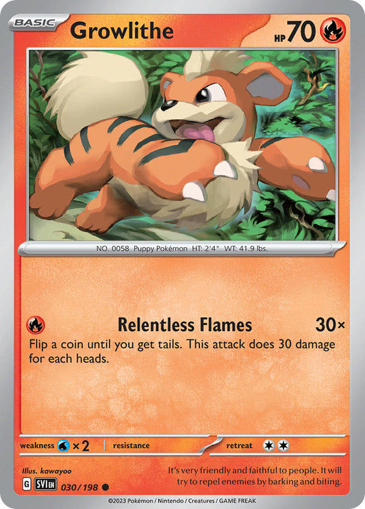 Growlithe 030/198 - POKEMON SCARLET & VIOLET: BASE SET - Pokemon Single Card
