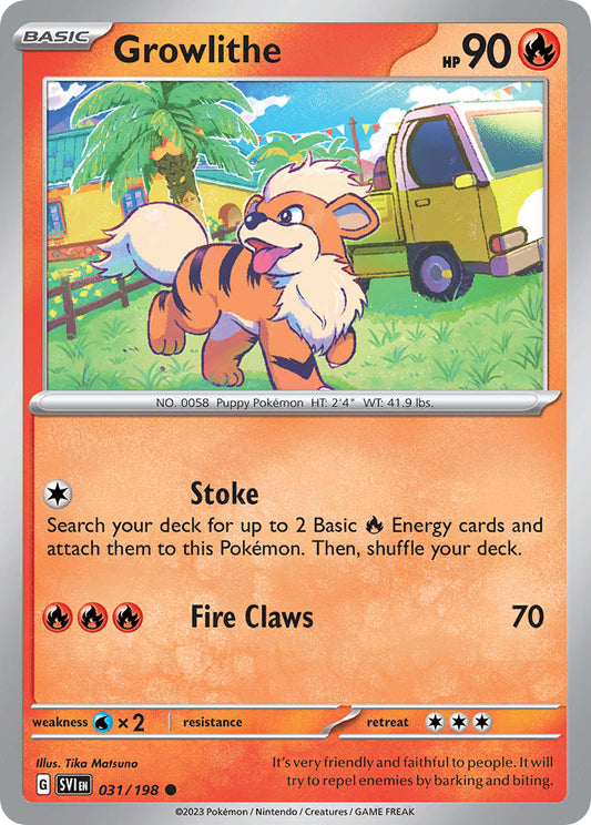 Growlithe 031/198 - POKEMON SCARLET & VIOLET: BASE SET - Pokemon Single Card