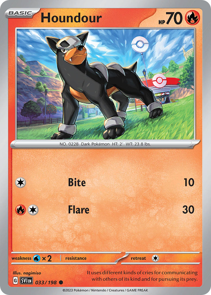 Houndour 033/198 - POKEMON SCARLET & VIOLET: BASE SET - Pokemon Single Card