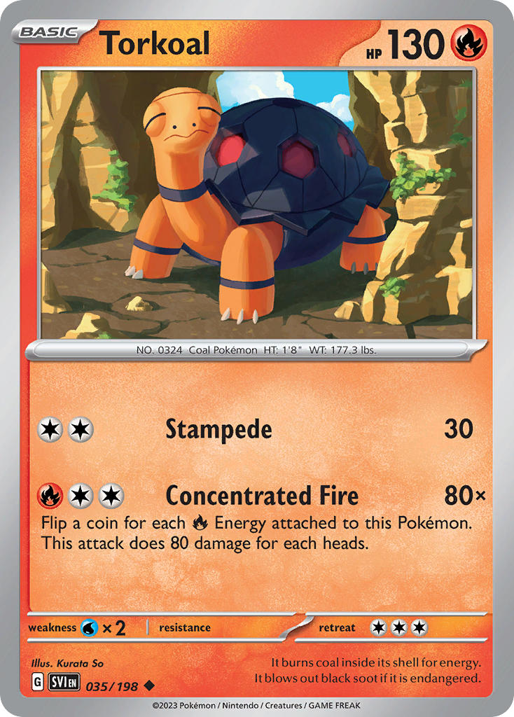 Torkoal 035/198 - POKEMON SCARLET & VIOLET: BASE SET - Pokemon Single Card