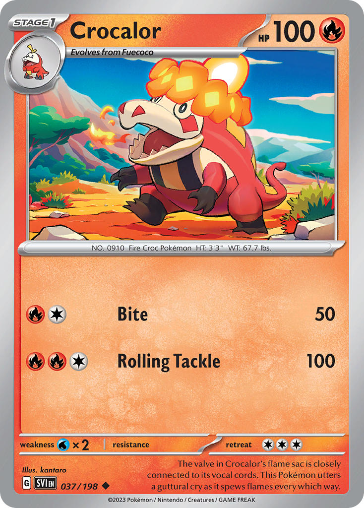 Crocalor 037/198 - POKEMON SCARLET & VIOLET: BASE SET - Pokemon Single Card
