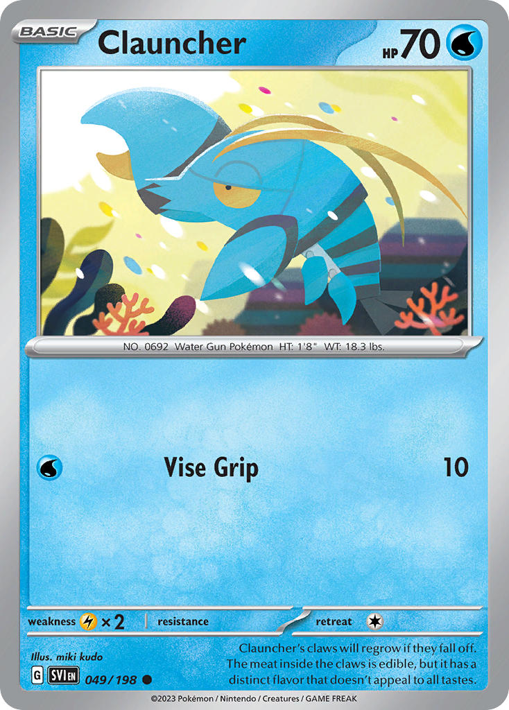 Clauncher 049/198 - POKEMON SCARLET & VIOLET: BASE SET - Pokemon Single Card